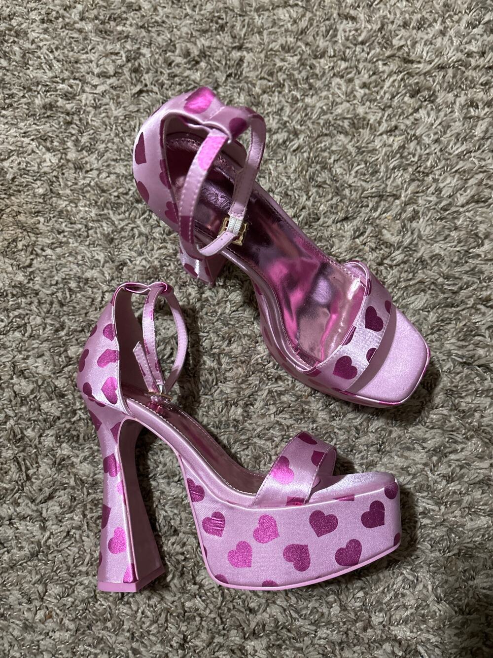 Dolls Kill Sugar Thrill Love Language Heart Platform Heels 9
